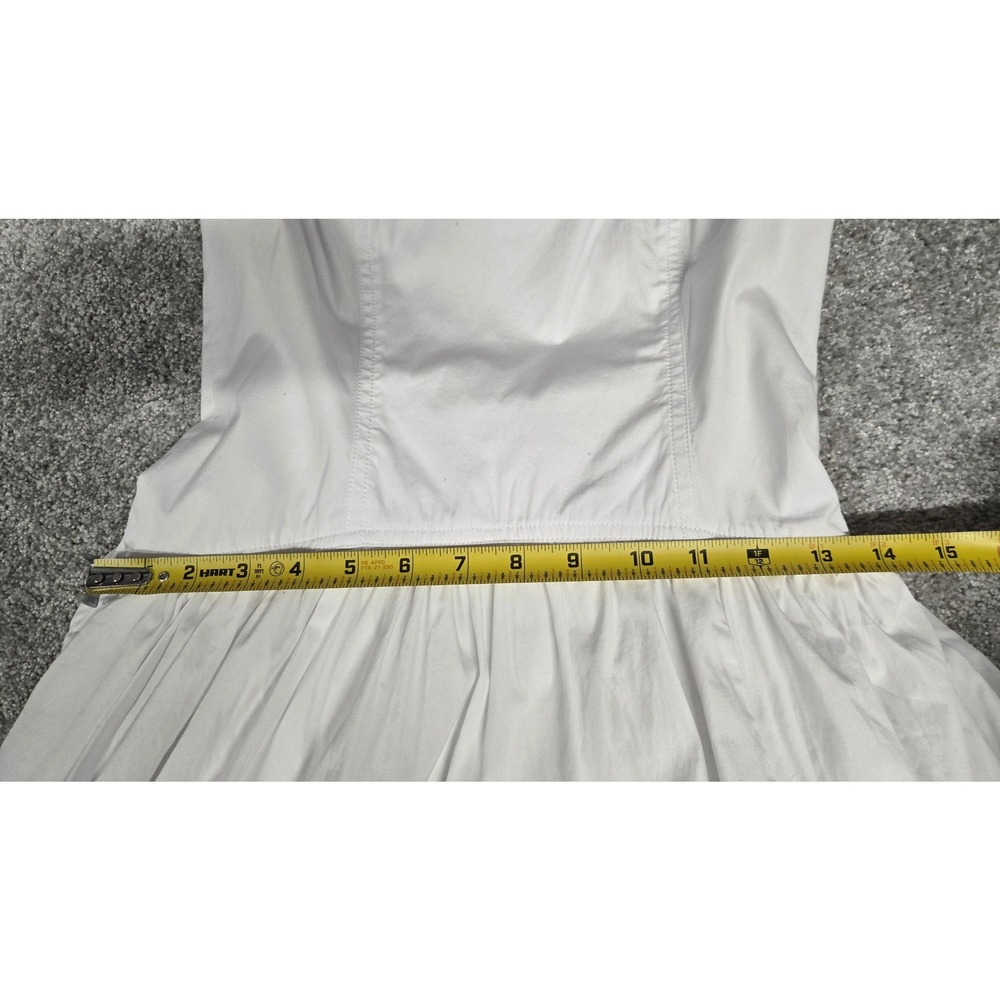 Madewell Poplin Seamed Maxi Dress Cutout Back White Summer Women's Sz 0 NWT - Picture 8 of 10